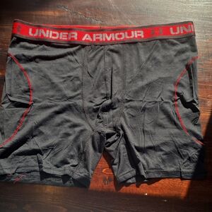 Under Armour Men's HeatGear Boxerjock Briefs - Black/Red - Size XL